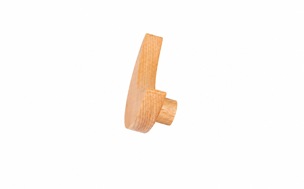 Crescent Moon Wooden Knob for Wardrobes & Drawers
