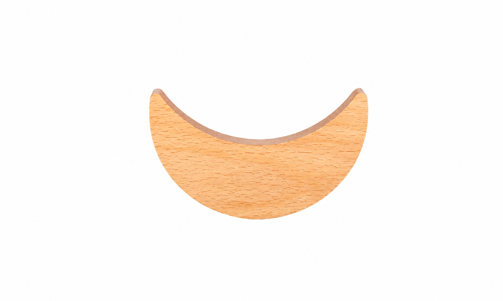 Crescent Moon Wooden Knob for Wardrobes & Drawers