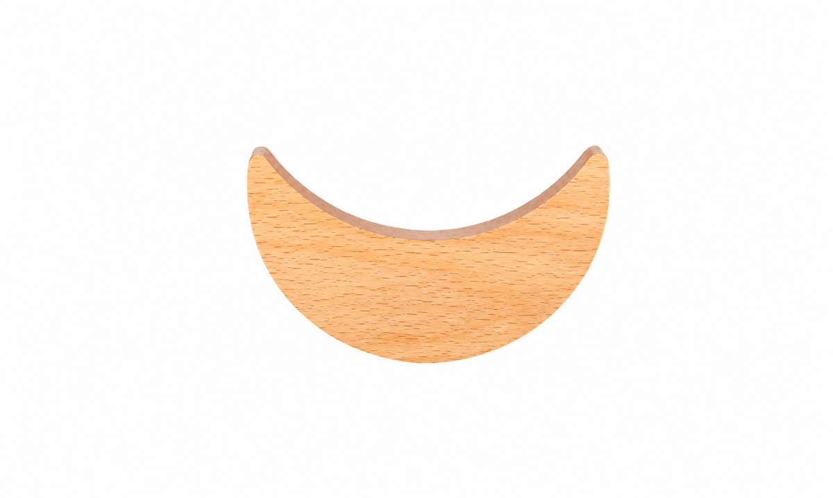 Crescent Moon Wooden Knob for Wardrobes & Drawers