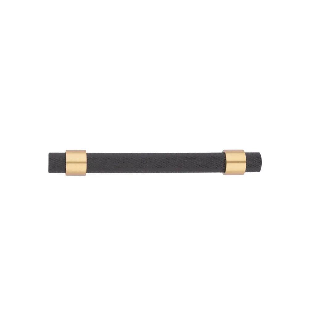 Knurled Black & Gold T-Bar Handle Collection | Brass Cabinet Handles