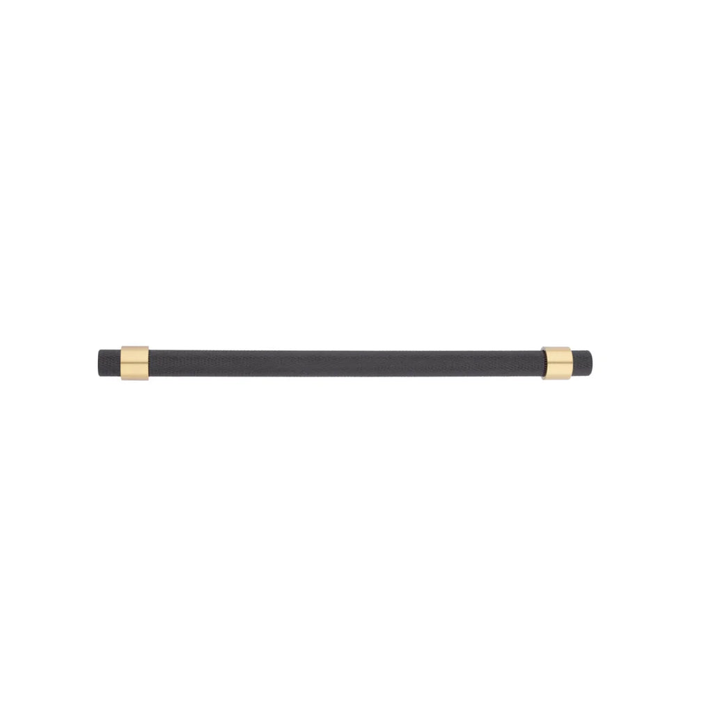 Knurled Black & Gold T-Bar Handle Collection | Brass Cabinet Handles
