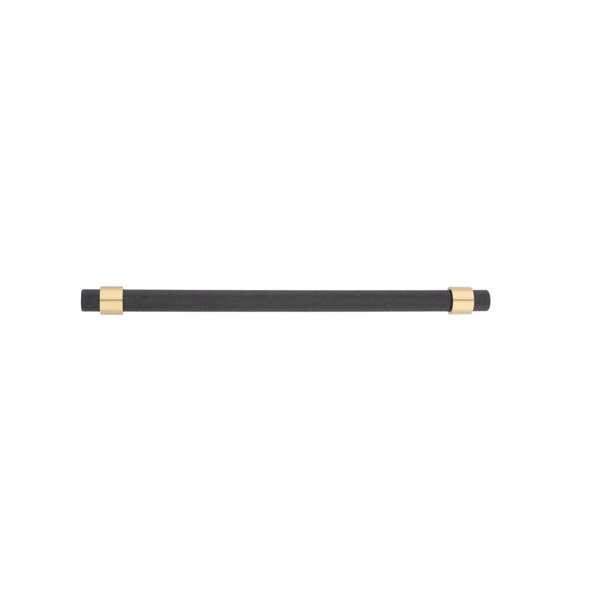 Knurled Black & Gold T-Bar Handle Collection | Brass Cabinet Handles