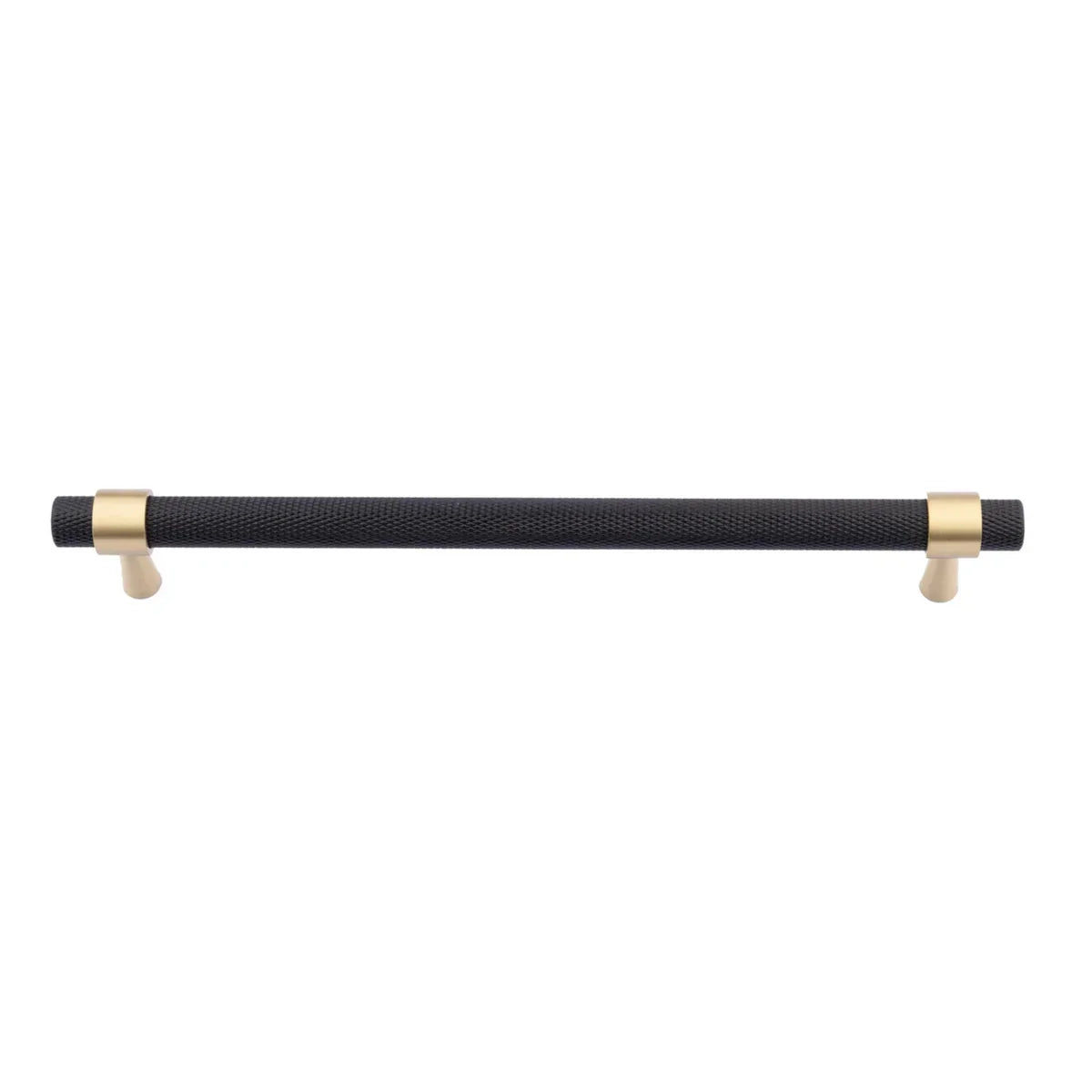 Knurled Black & Gold T-Bar Handle Collection | Brass Cabinet Handles