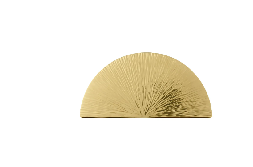 Hammered Brass Half-Circle Pulls | Brass Wardrobe & Cabinet Handles