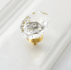 Diamond Faceted Crystal Cabinet Knob | Luxury Crystal Knob