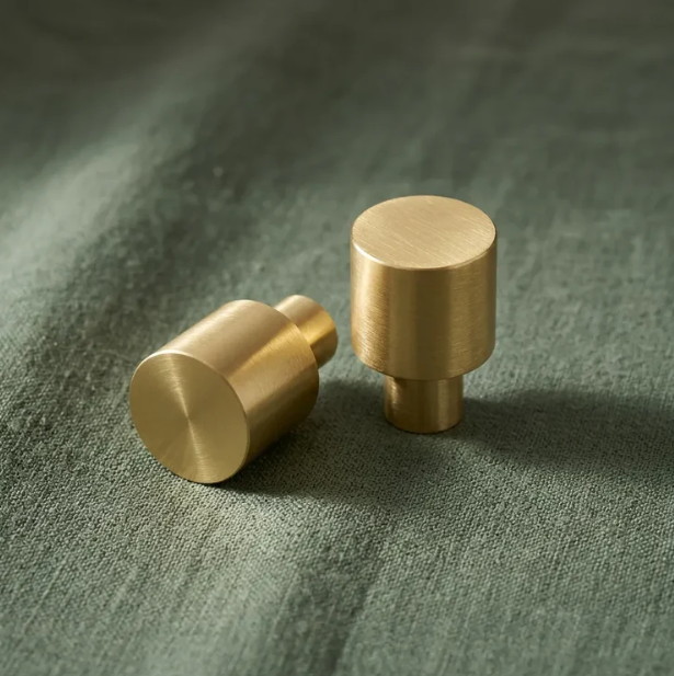 Salden Brushed Brass Cabinet Knob | Brass Essence