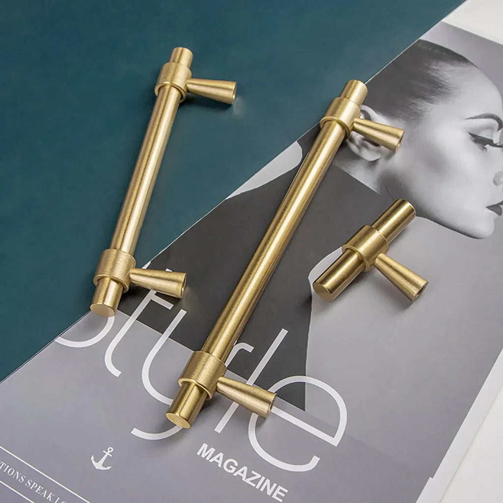 Naveena Signature Brass Collection | Solid Brass Cabinet & Kitchen Handles
