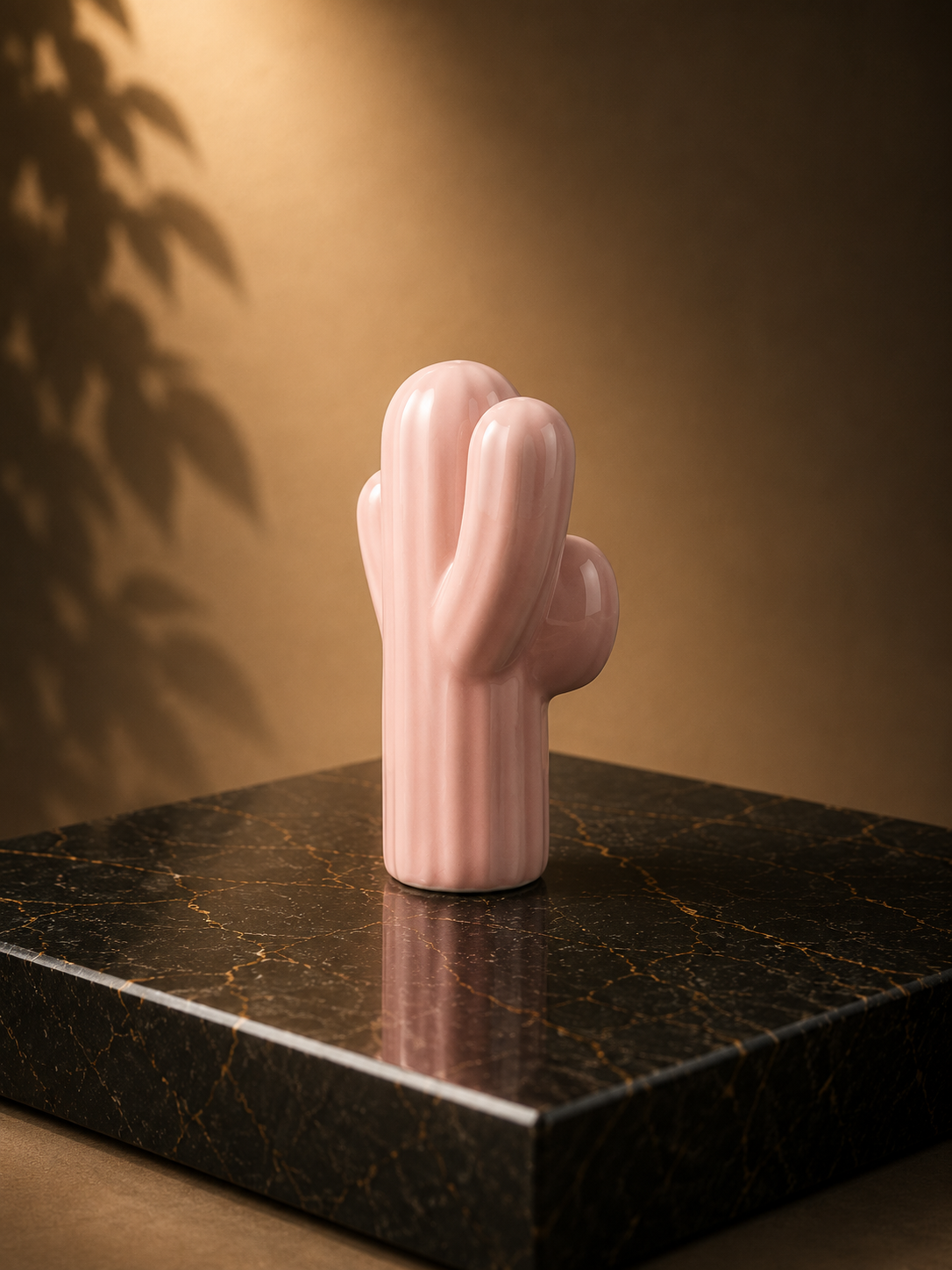 Ceramic Cactus Kids Cabinet Knob | Brass Essence