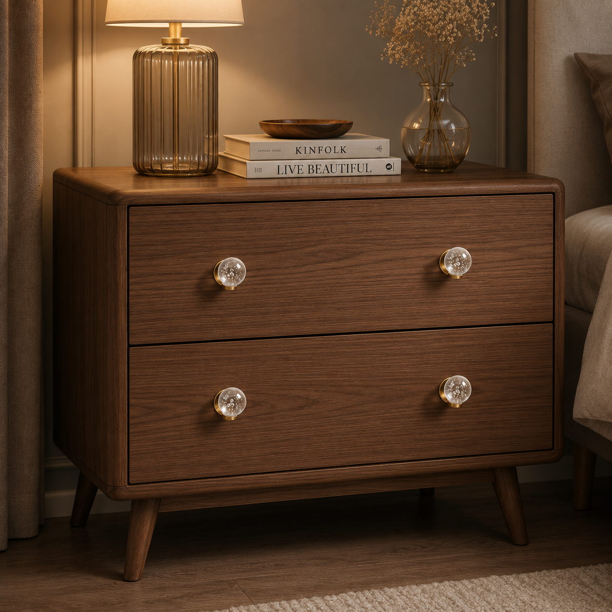 Moon Orb Crystal Cabinet Knob | Acrylic & Natural Crystal Knob