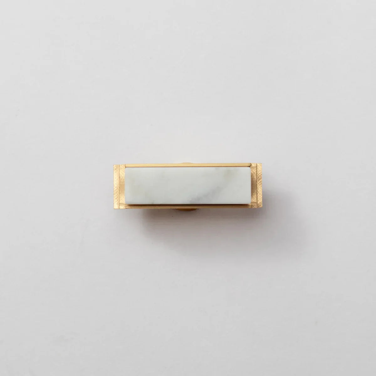 Fuji White Marble & Brass Handle | Luxury Cabinet Handle India