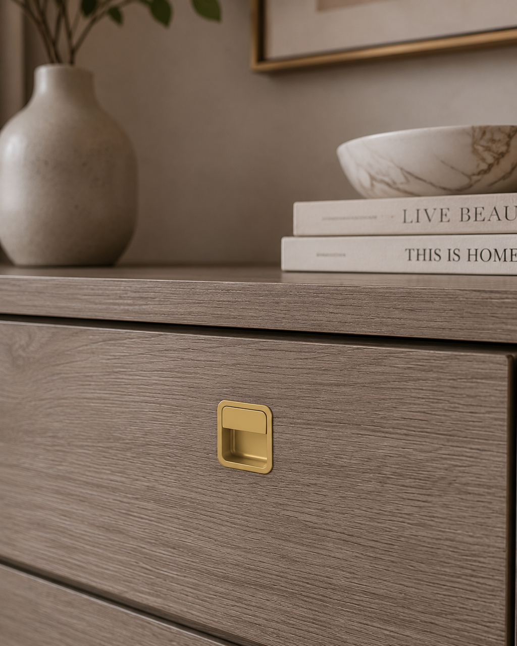 Recessed Matte Zinc Cabinet Handle Collection 3