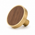 Walnut & Brass Cabinet Knob Collection | Premium Knobs India
