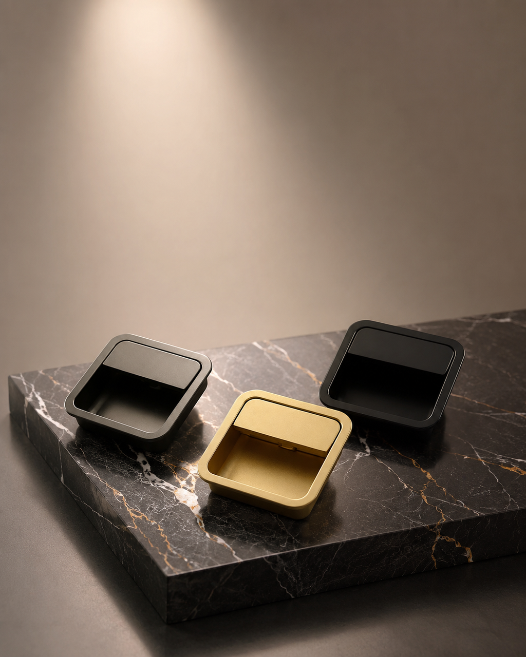 Recessed Matte Zinc Cabinet Handle Collection 1