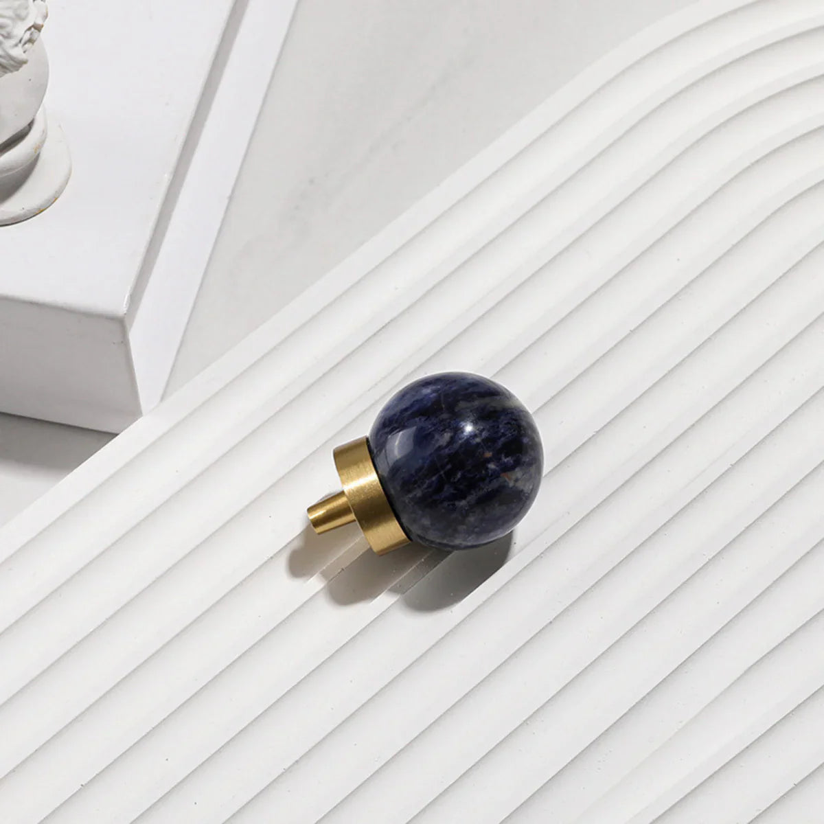 Natural Crystal Ball Brass Cabinet Knob | Luxury Crystal Knob