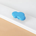 Cloud Ceramic Kids Cabinet Knob – White & Blue | Brass Essence