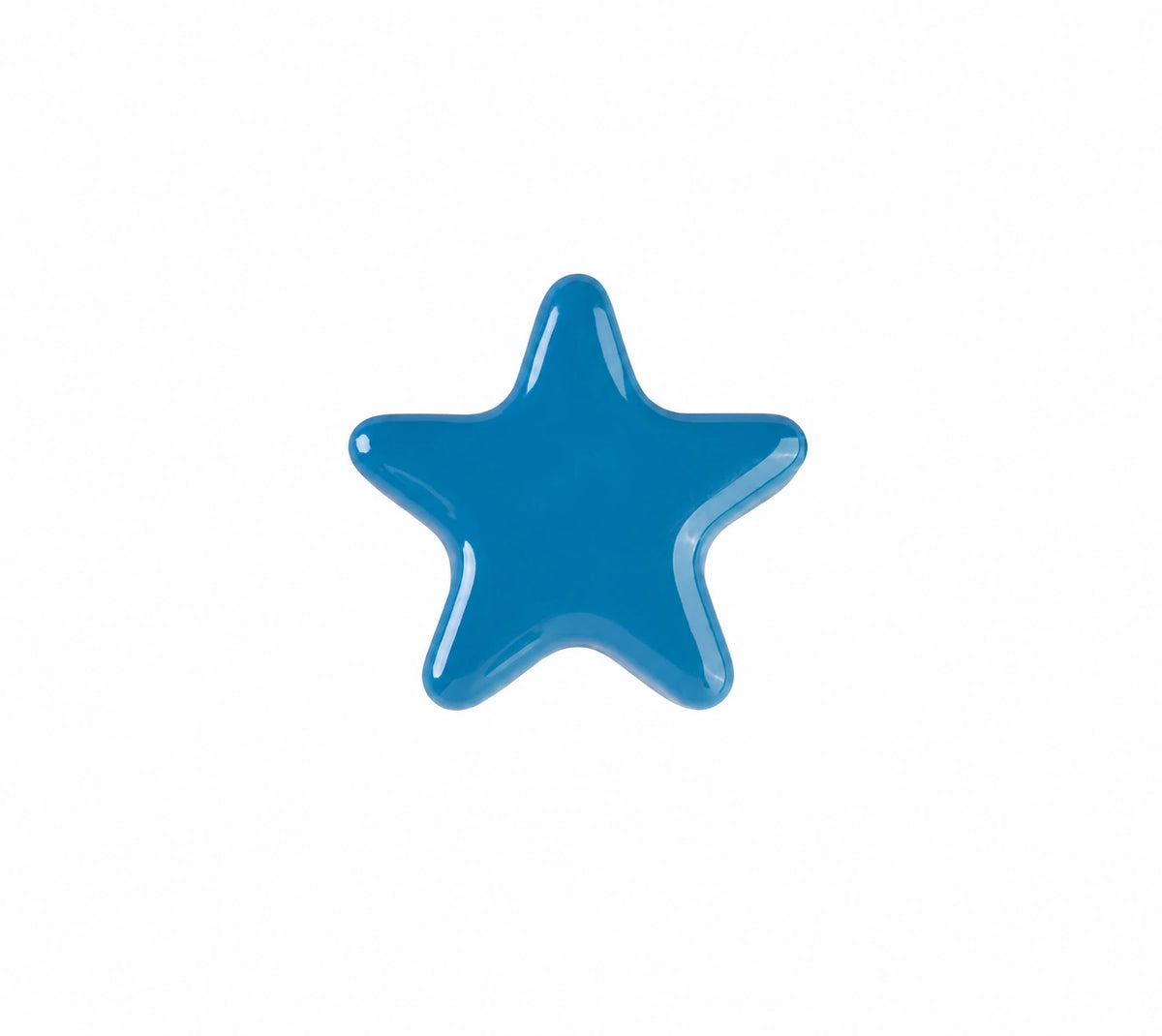 Star Ceramic Kids Cabinet Knob – White & Blue | Brass Essence