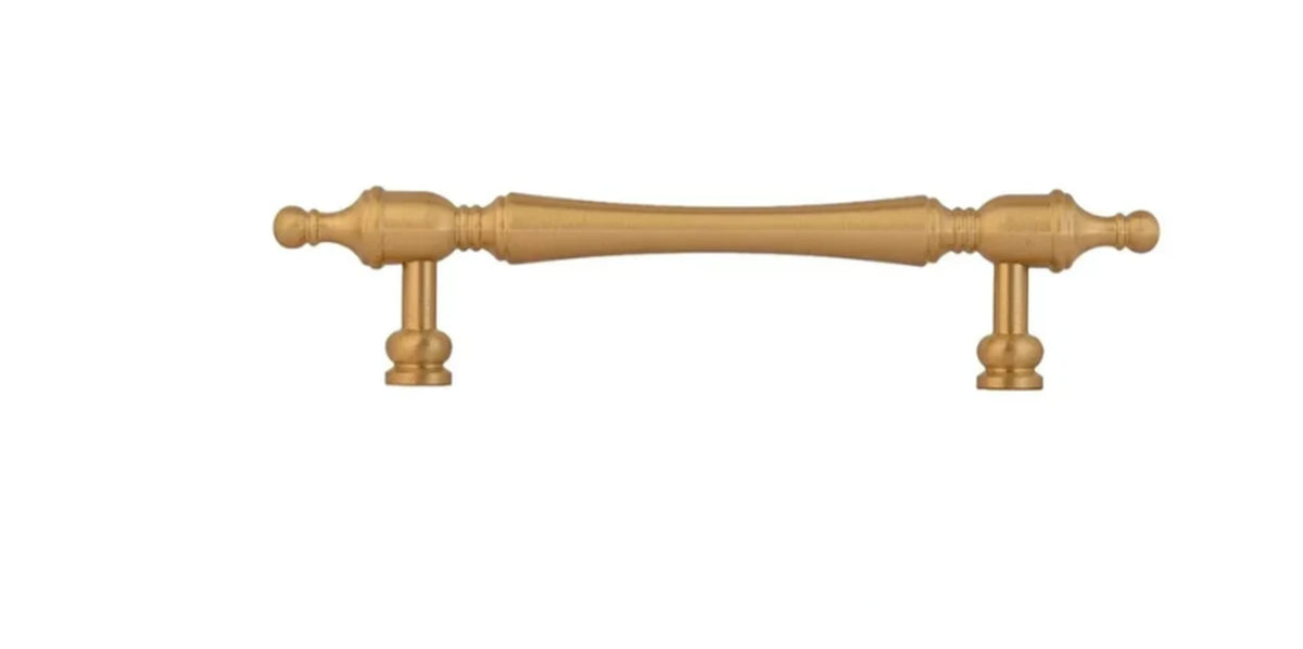 Classic Vintage Spindle Cabinet Handle Gold Finish | Brass Essence