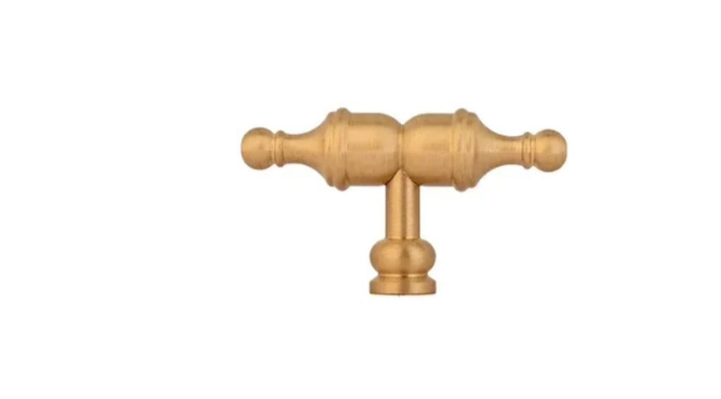 Classic Vintage Spindle Cabinet Handle Gold Finish | Brass Essence