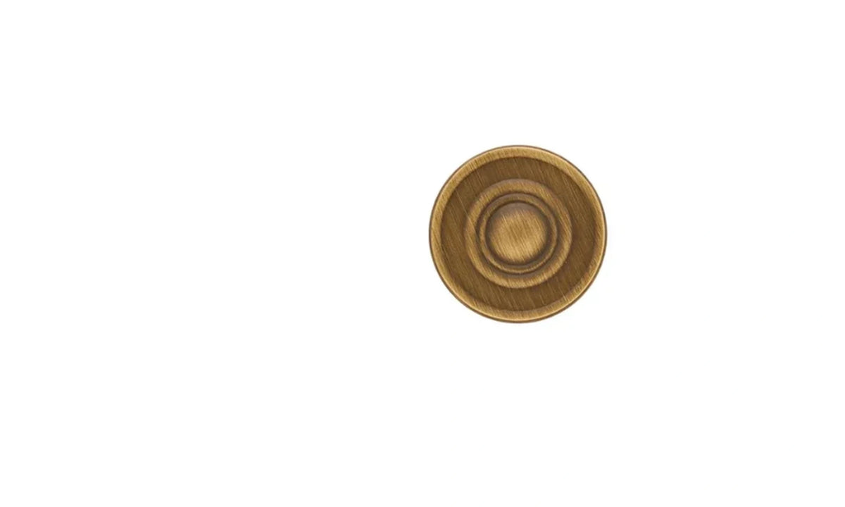 Rondelle Round Ringed Cabinet Knob | Brass Essence