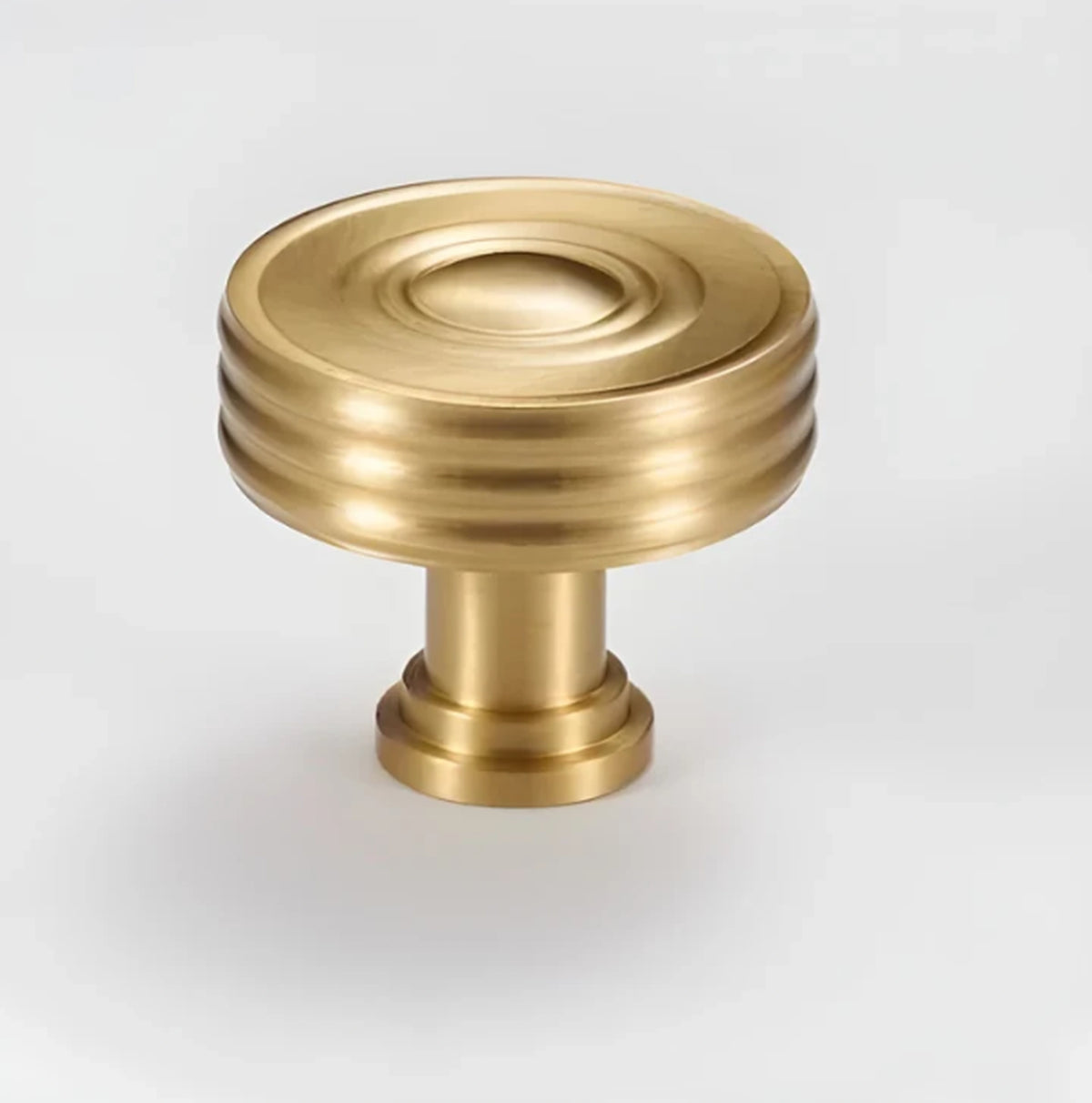 Rondelle Round Ringed Cabinet Knob | Brass Essence