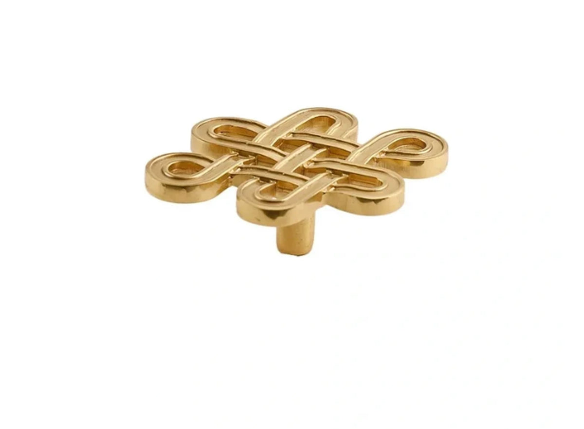 Entwine Decorative Knot Cabinet Knob | Brass Essence