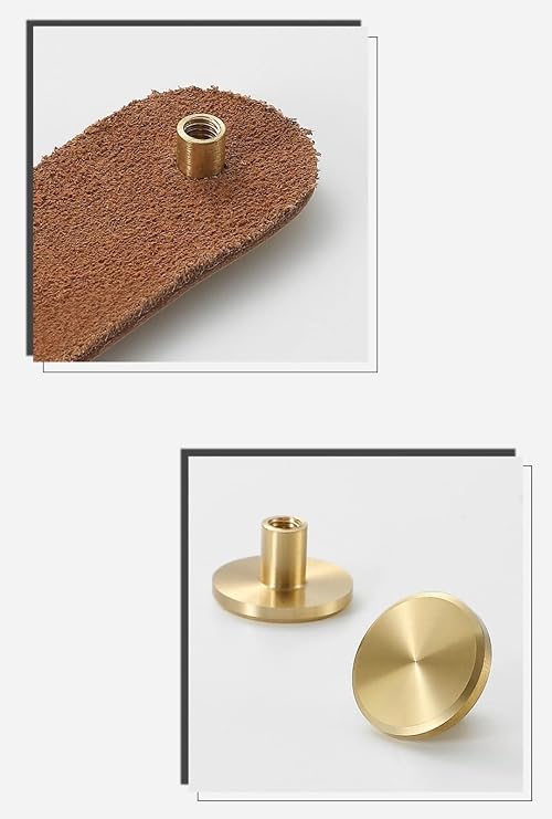 Leather & Brass Strap Cabinet Pulls | Premium Leather Handles