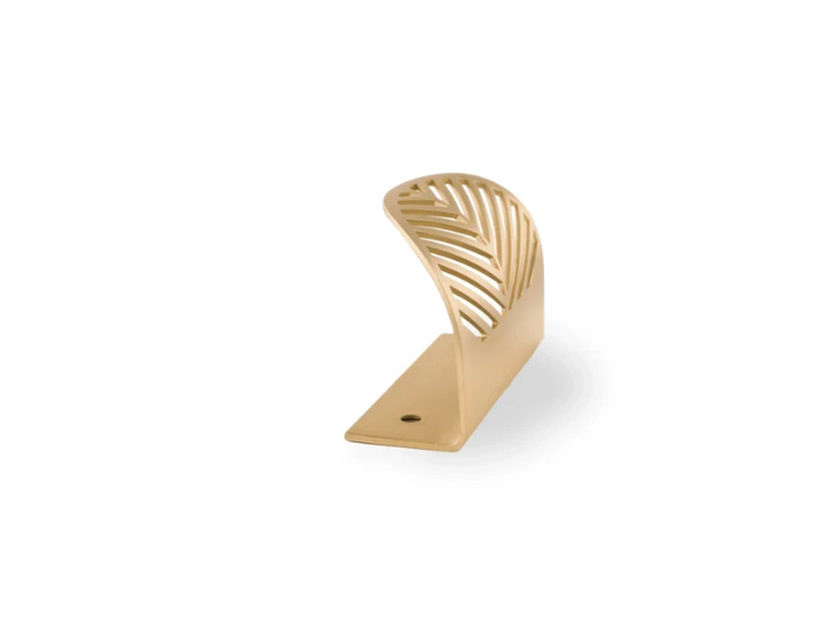 Leaf Design Kitchen Profile Handle Gold Finish | Brass Essence