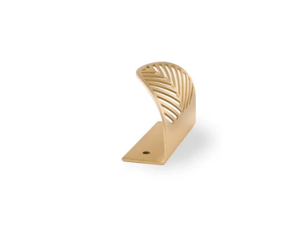 Leaf Design Kitchen Profile Handle Gold Finish | Brass Essence