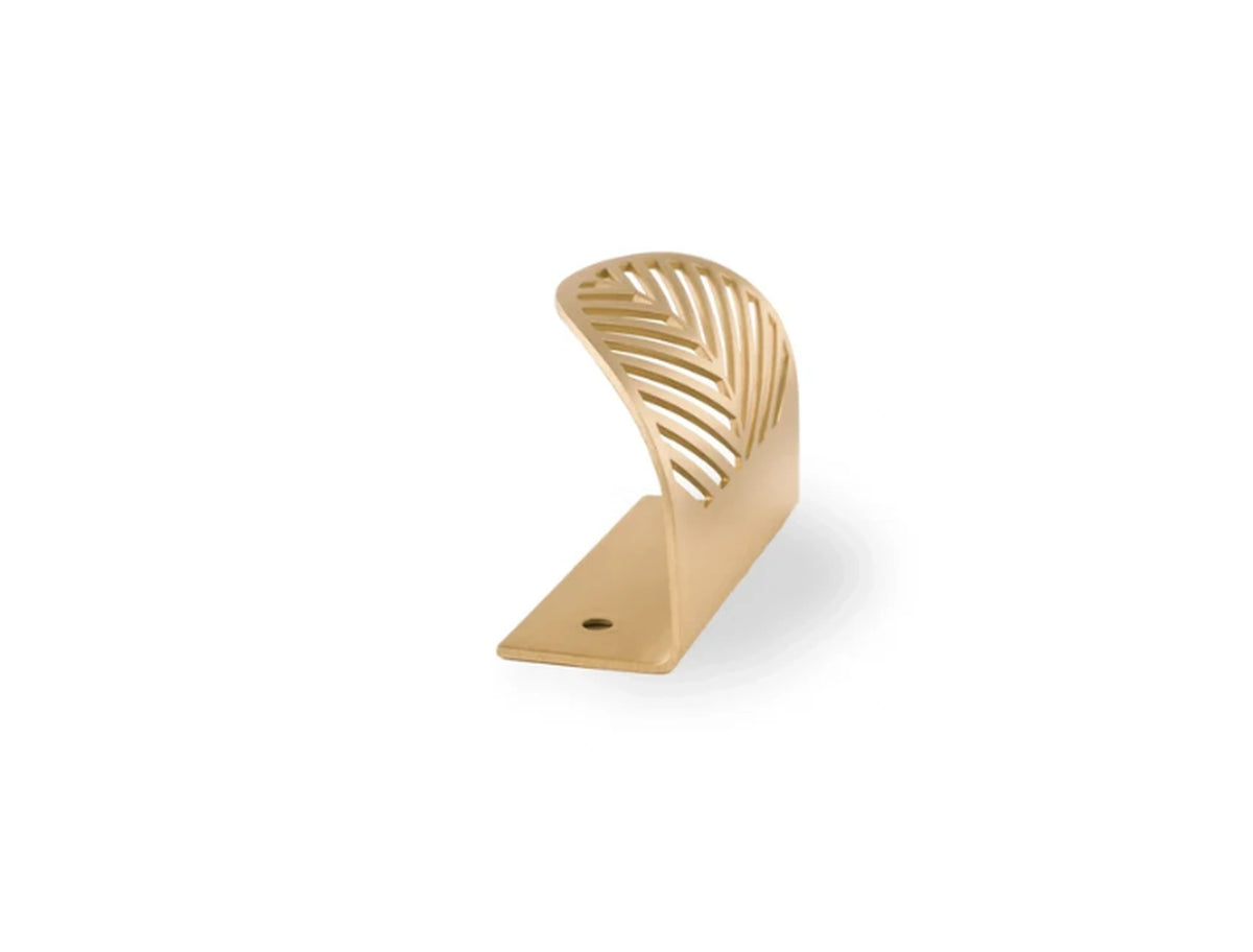 Leaf Design Kitchen Profile Handle Gold Finish | Brass Essence