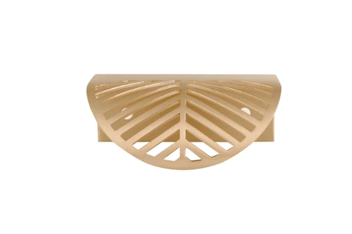 Leaf Design Kitchen Profile Handle Gold Finish | Brass Essence
