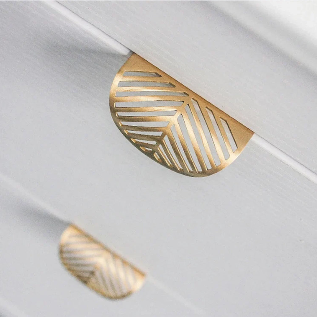 Leaf Design Kitchen Profile Handle Gold Finish | Brass Essence