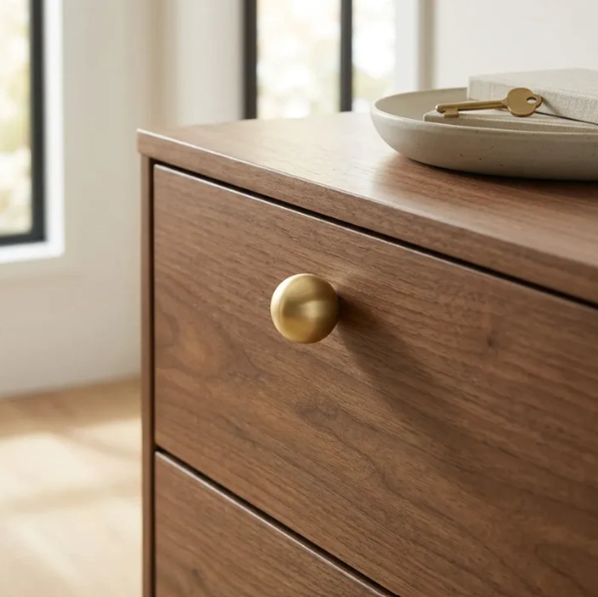 Round Ball Cabinet Knob Gold, Black & Bronze | Brass Essence