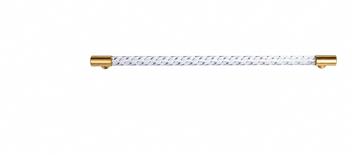 Twisted Clear Acrylic & Brass Cabinet Handles | Brass Essence