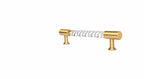 Twisted Clear Acrylic & Brass Cabinet Handles | Brass Essence