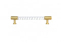 Twisted Clear Acrylic & Brass Cabinet Handles | Brass Essence