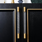 Twisted Clear Acrylic & Brass Cabinet Handles | Brass Essence