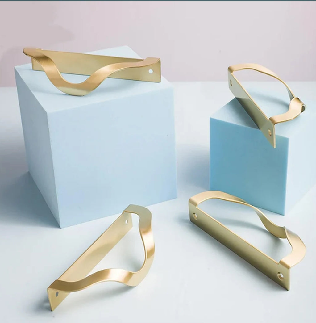 Luxury Curved Shelf Bracket – Gold Finish | Brass Essence