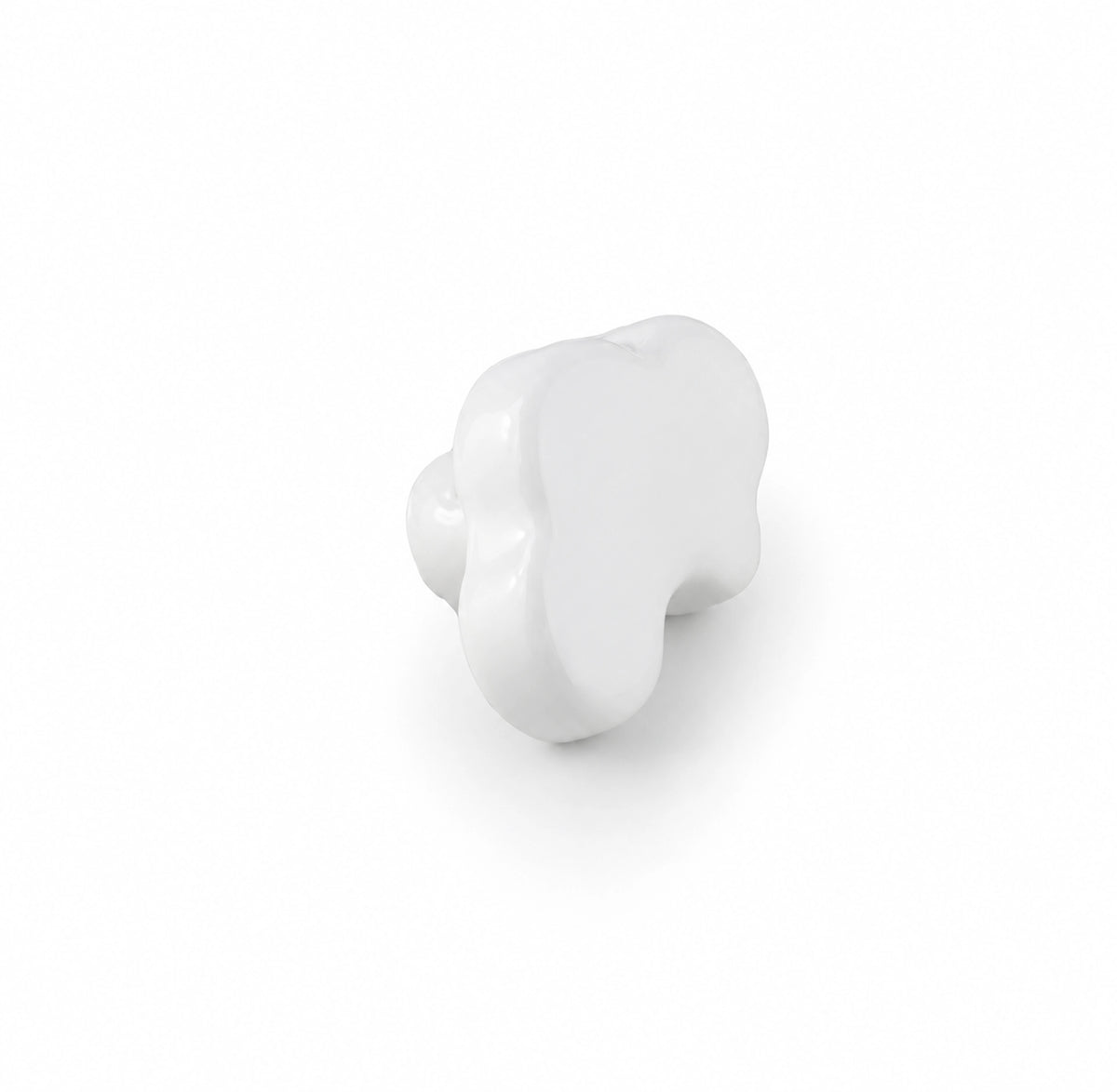 Cloud Ceramic Kids Cabinet Knob – White & Blue | Brass Essence