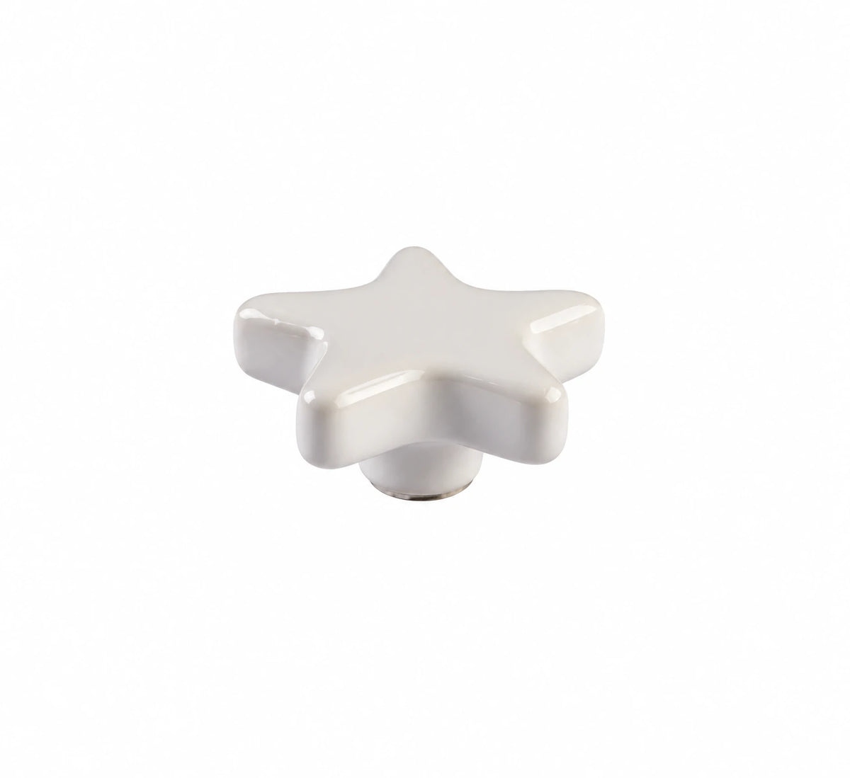 Star Ceramic Kids Cabinet Knob – White & Blue | Brass Essence