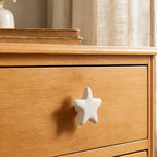 Star Ceramic Kids Cabinet Knob – White & Blue | Brass Essence