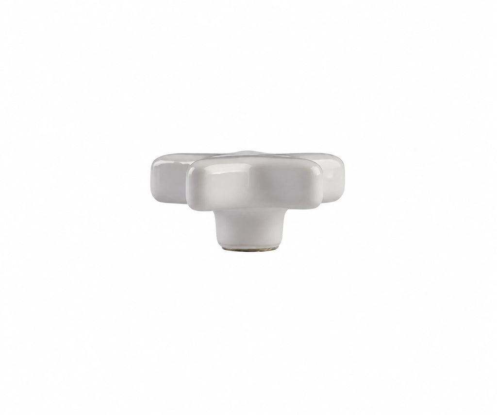 Star Ceramic Kids Cabinet Knob – White & Blue | Brass Essence