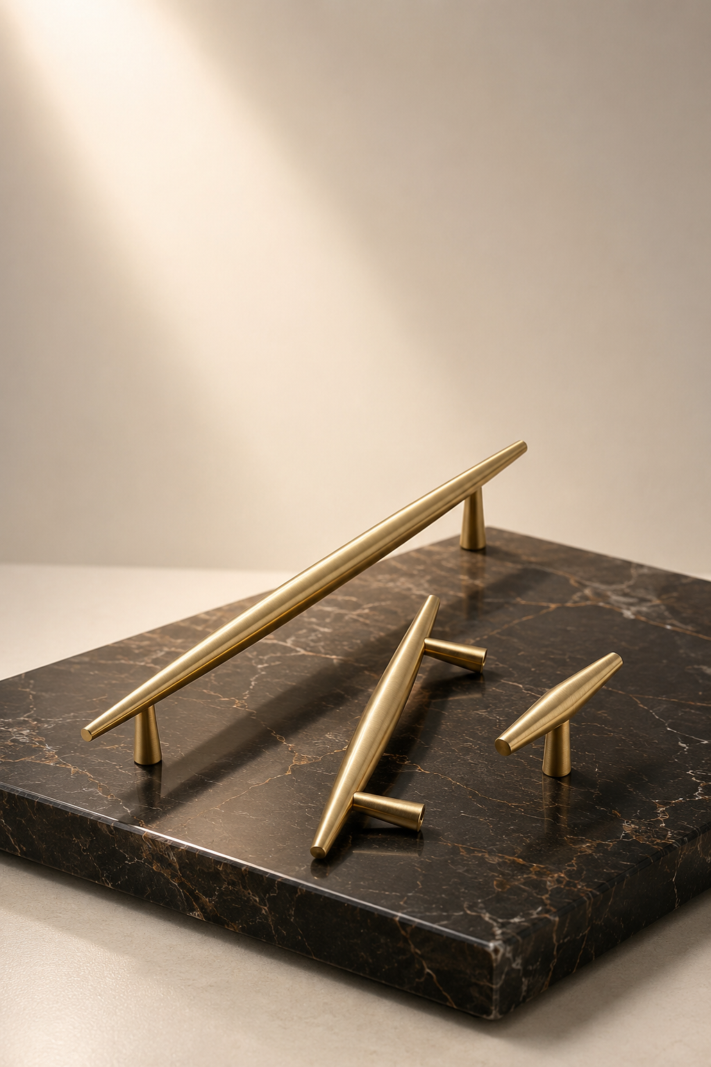 Spindle Luxe Brass Collection | Solid Brass Cabinet Handles