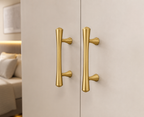 Dumbbell Brass Handle – product view – Brass Essence