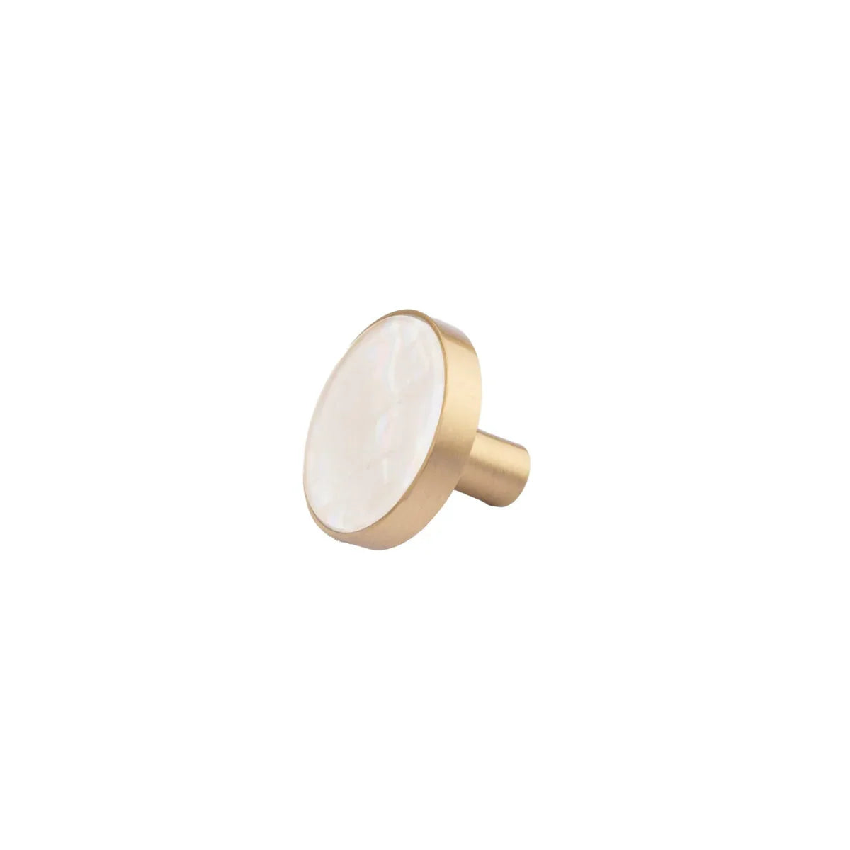 Mother of Pearl & Brass Round Cabinet Knob 4