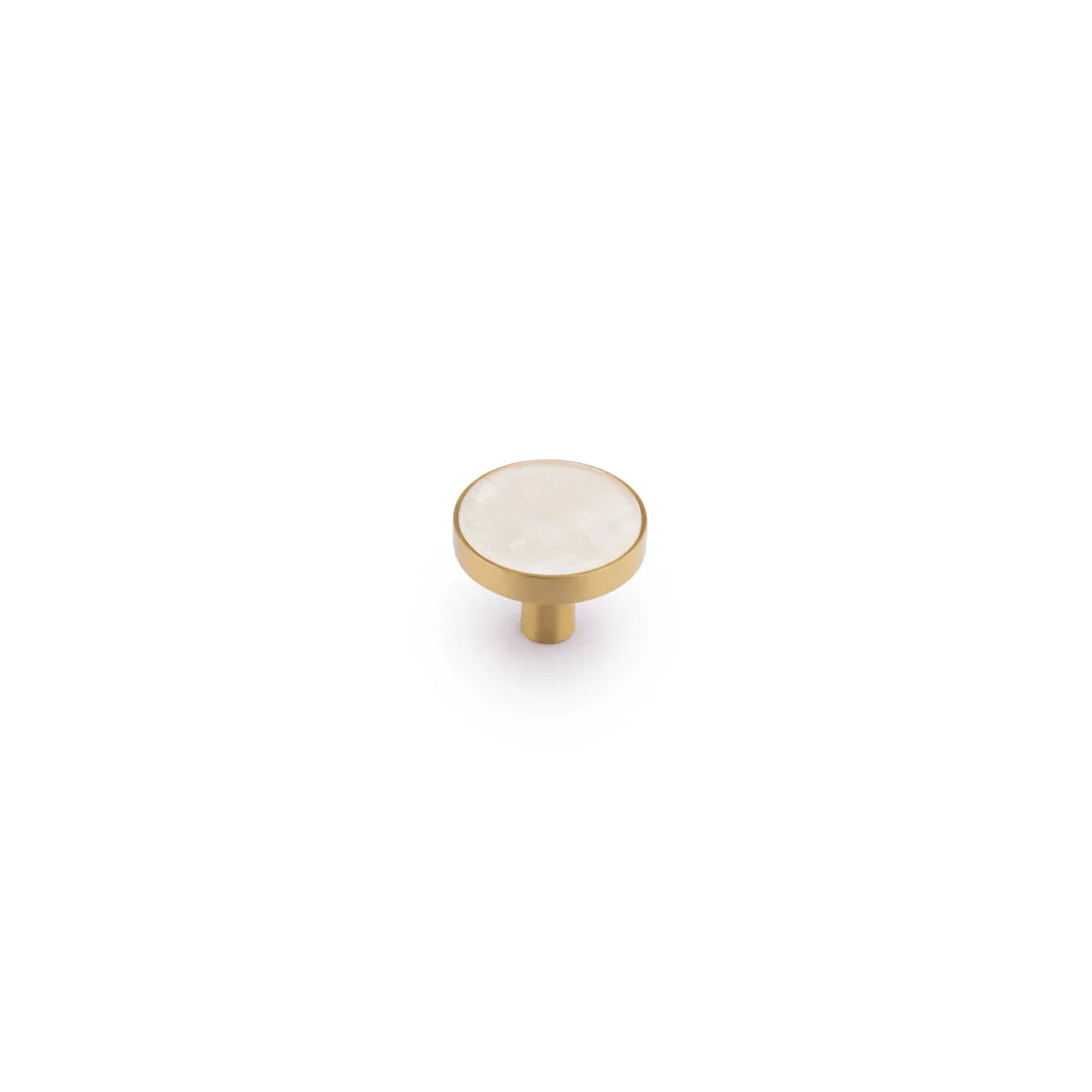 Mother of Pearl & Brass Round Cabinet Knob 5