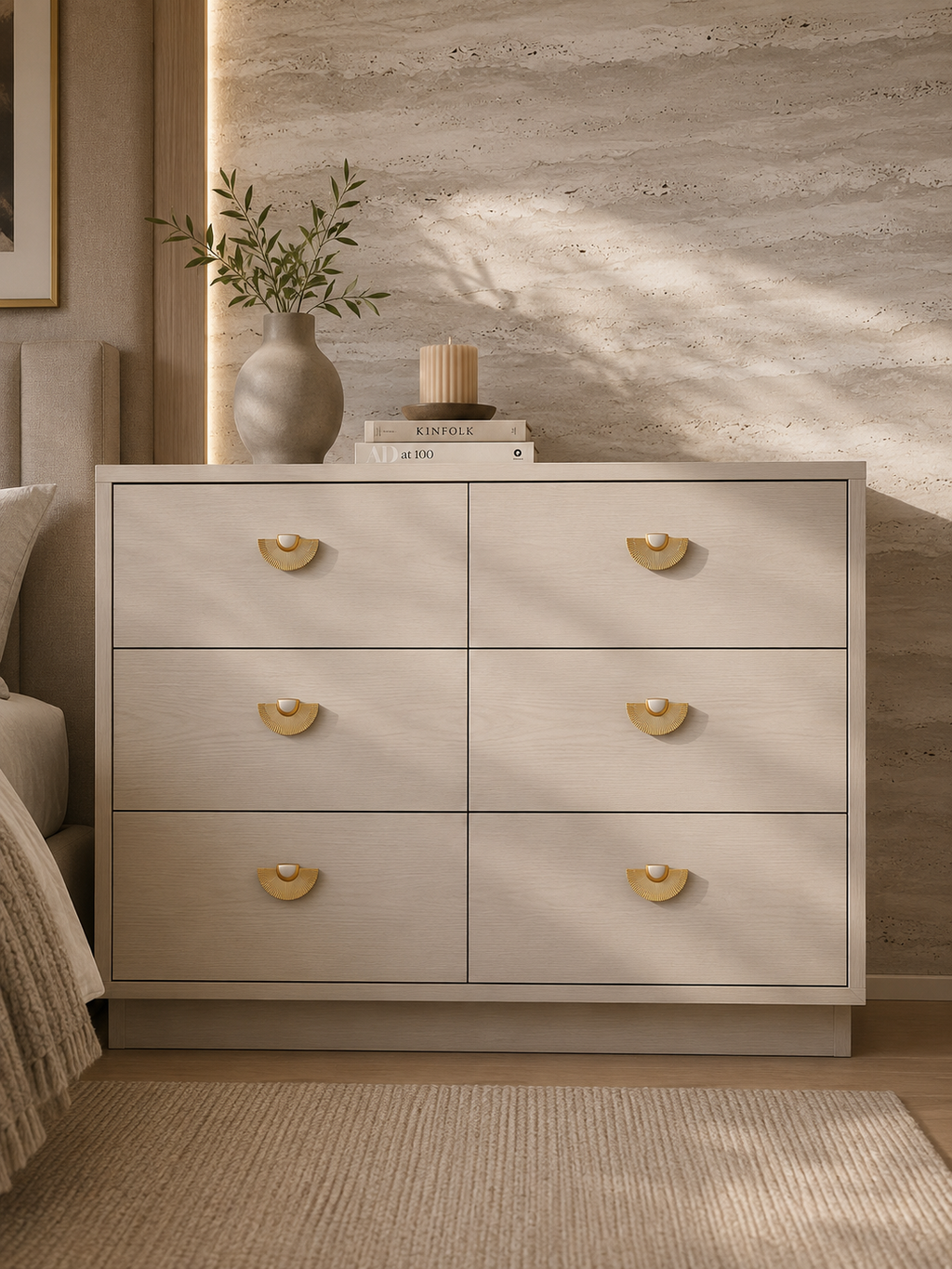 Scallop Royale Brass Collection | Solid Brass Cabinet & Wardrobe Handles