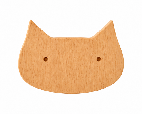 Cat Wood Knob | Kids Wooden Cabinet Knob India