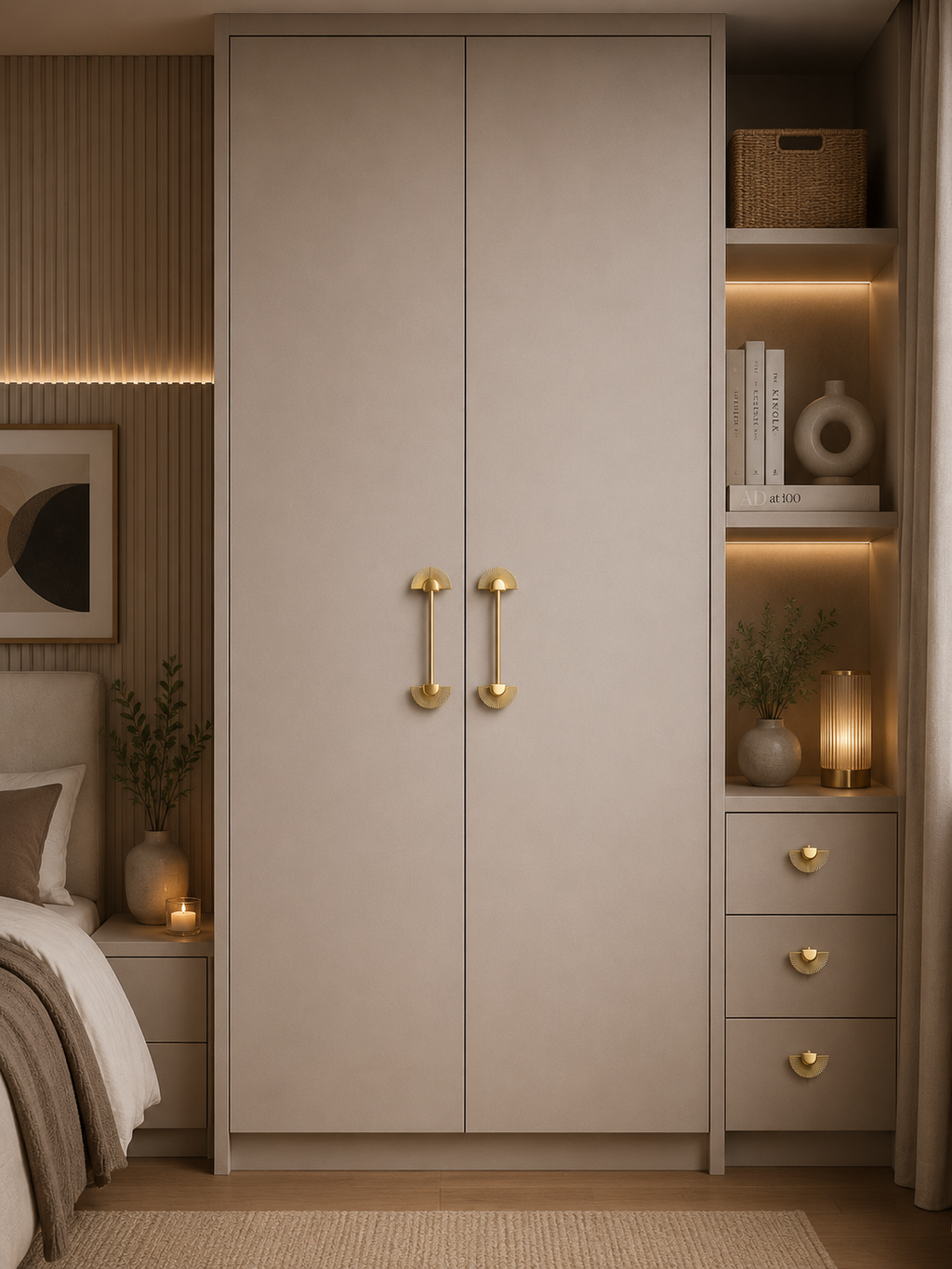 Scallop Royale Brass Collection | Solid Brass Cabinet & Wardrobe Handles
