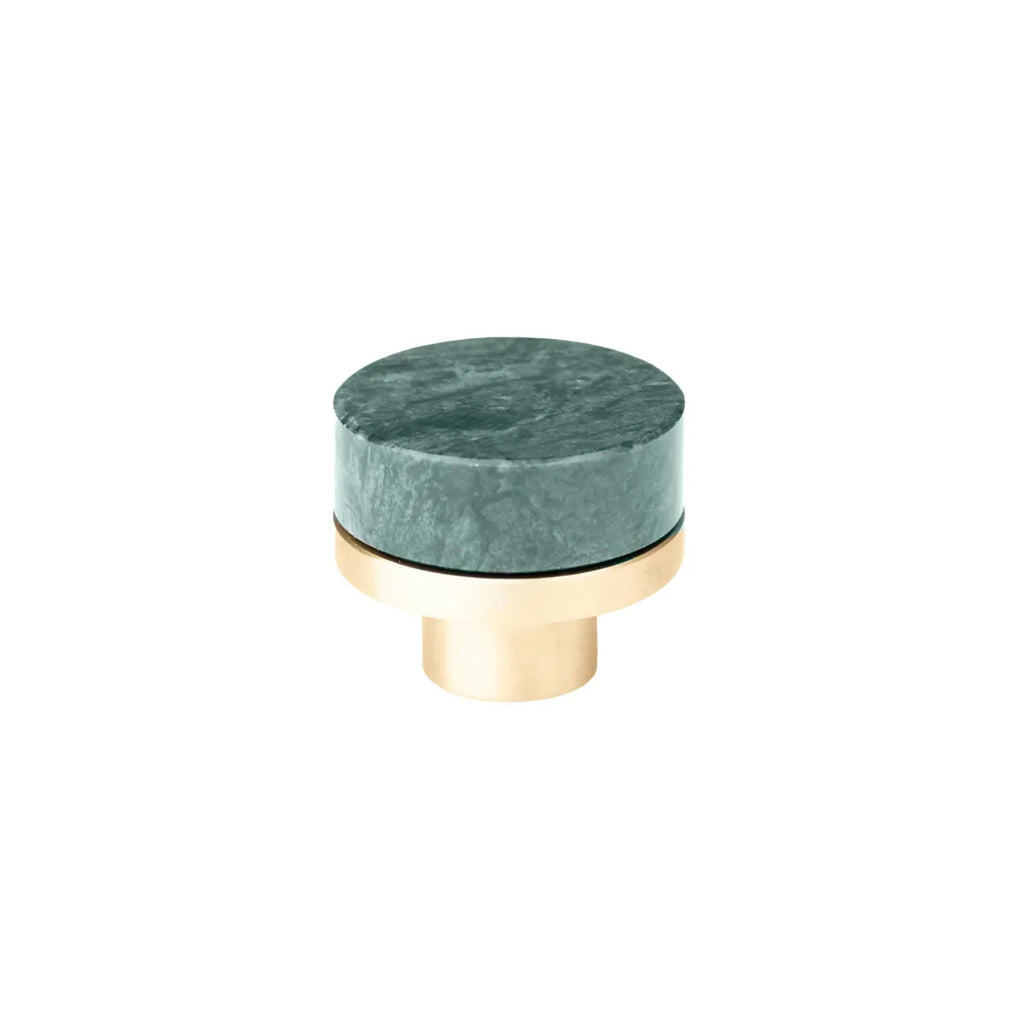 Karish Marble & Brass Cabinet Knob | Luxury Marble Cabinet Knob
