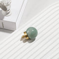 Natural Crystal Ball Brass Cabinet Knob | Luxury Crystal Knob